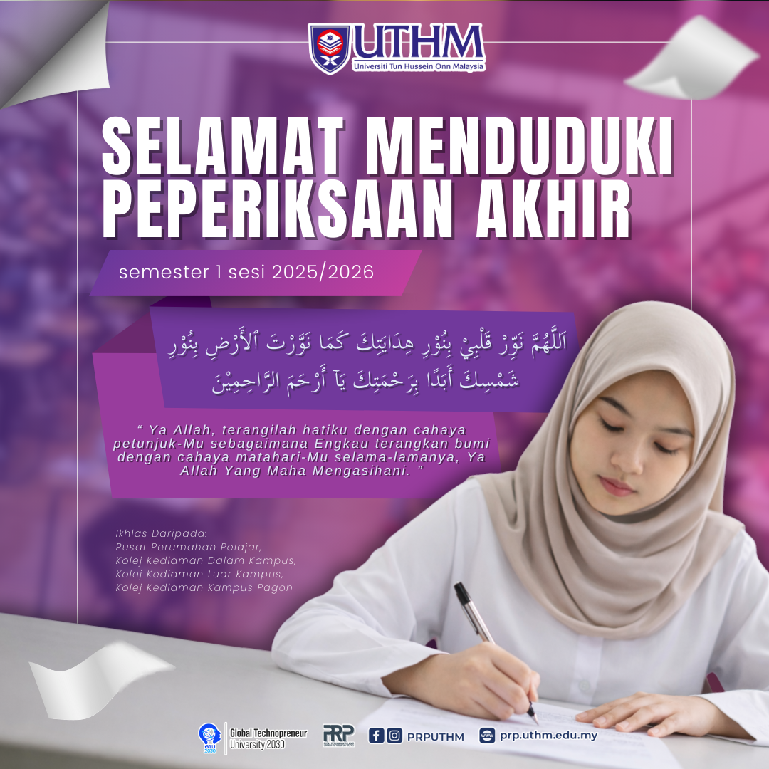 selamat menduduki peperiksaan akhir semester 1 sesi 2025/2026