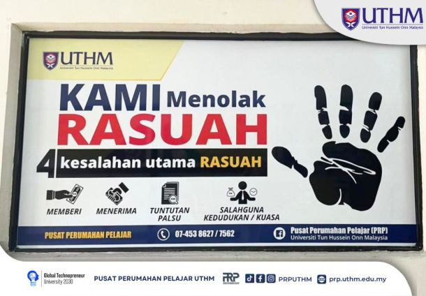 SESI BACAAN IKRAR BEBAS RASUAH (IBR) PERINGKAT PUSAT TANGGUNGJAWAB (PTj) PRP, UTHM